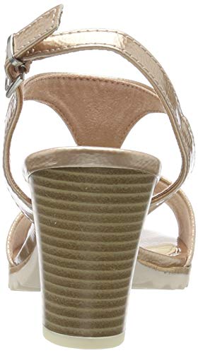Marco Tozzi 2-2-28732-22, Sandalia con Pulsera Mujer, Rosa (Rose Met. Comb 532), 38 EU