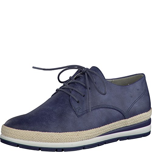 Marco Tozzi 23603, Zapatos de Cordones Oxford para Mujer, Azul (Navy Comb 890), 38 EU