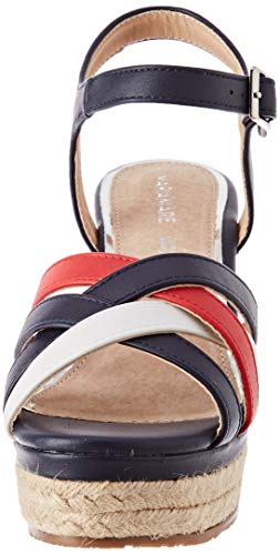 Mariamare 67786, Sandalias con Plataforma Mujer, Azul (Brina Marino/Rojo/Blanco C49564), 39 EU