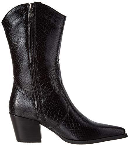 Mariamare Orion, Botas de Moda Mujer, SNAKY Negro, 38 EU