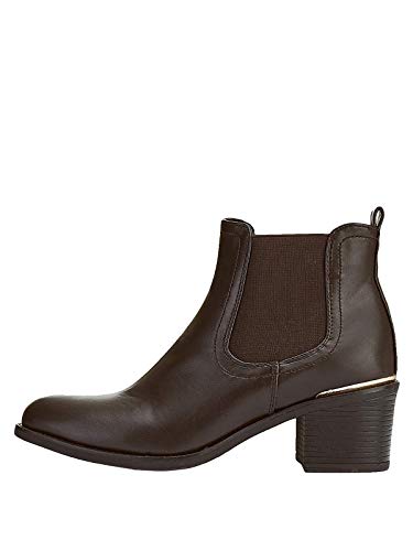 Marypaz, Botín Tacón Chelsea para Mujer Cuero 37 EU