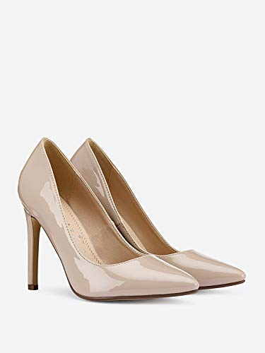 Marypaz, Salón Tacón Fino para Mujer Beige 39 EU