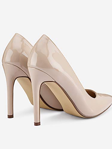 Marypaz, Salón Tacón Fino para Mujer Beige 39 EU