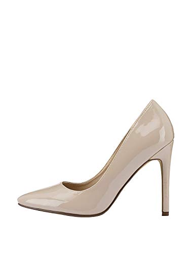 Marypaz, Salón Tacón Fino para Mujer Beige 39 EU