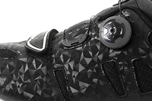 Massi 43 Zapatillas de Ciclismo Carretera, Negro, 43 EU