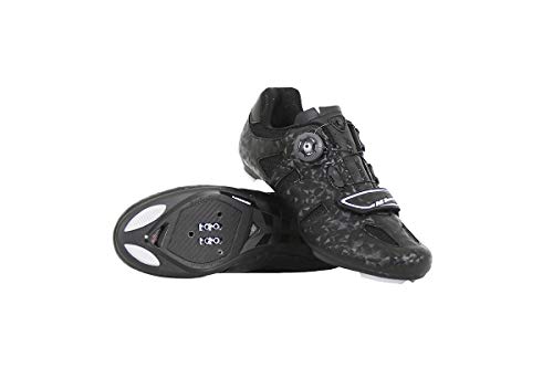Massi 43 Zapatillas de Ciclismo Carretera, Negro, 43 EU