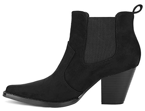 MaxMuxun Botas Mujer Invierno Otoño con tacón Zapatos Mujer Negro Talla 39