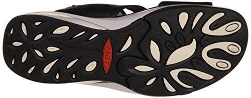 MBT Kace W, Sandalias con Punta Abierta Mujer, Negro (Black Metallic 1301n), 38 EU
