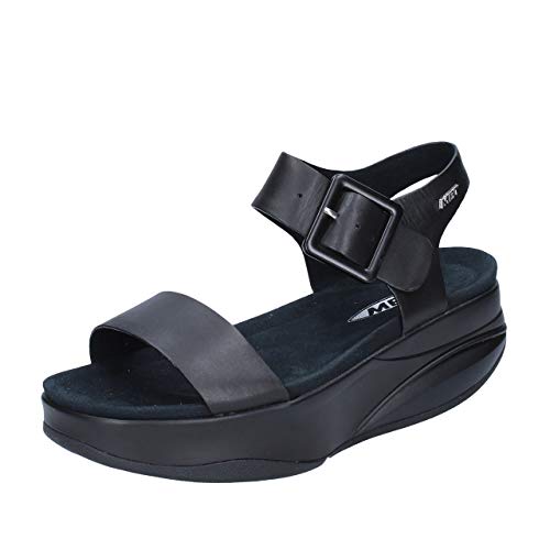 MBT Manni, Sandalias con Correa de Tobillo Mujer, Negro (Black Calf), 42 EU
