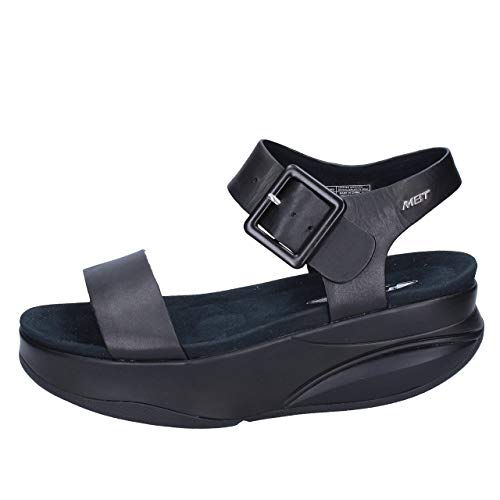 MBT Manni, Sandalias con Correa de Tobillo Mujer, Negro (Black Calf), 42 EU