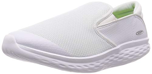 MBT Modena - Zapato para caminar con base de balancín para hombre, color blanco, talla 10