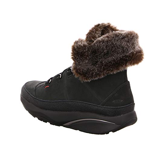 MBT Mujer Botas Malaika W, señora Botas Roll-Off,Zapatos de Salud,Botas de Cordones,Botas de Invierno,hidrofóbica,Black Nubuk,38 EU, 5 UK