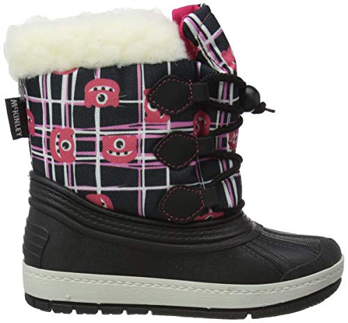 McKINLEY Loupi II, Botas para Nieve Unisex Niños, Negro/Rosa Oscuro, 24 EU