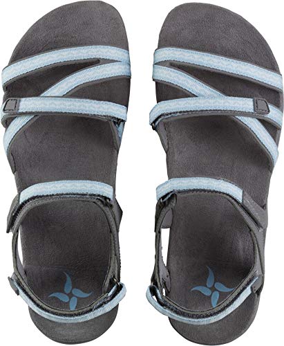 McKINLEY Pico, Sandalias de Senderismo Mujer, Gris (Charcoal/Blue Light 900), 39 EU