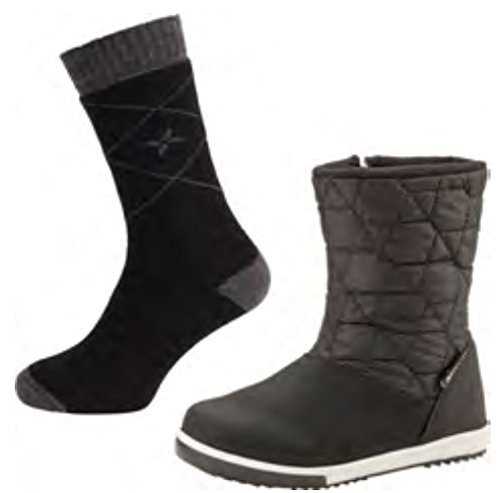 McKINLEY Winterstiefel Sarah Aqb Socke S, Botas de Nieve Niñas, Negro (Black 000), 39 EU