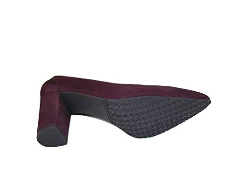 MEDINAX - Zapatos de Tacon Ancho con Punta Cerrada para Mujer, Color A-003 (7449 U) Tendencia Tawny Port, Talla 42