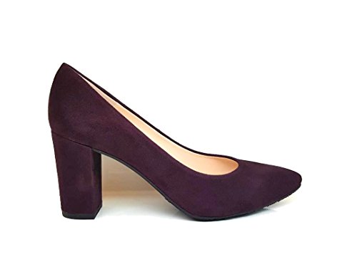MEDINAX - Zapatos de Tacon Ancho con Punta Cerrada para Mujer, Color A-003 (7449 U) Tendencia Tawny Port, Talla 42