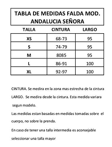 Menkes Falda Baile Flamenco Viscosa de Peso Mujer Talla XL