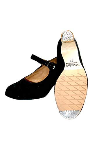 Menkes S.A Zapato Flamenco Modelo Debutante Piel con Clavos para Mujer Talla 40 Negro