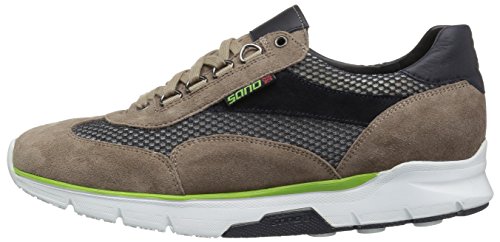Mephisto SANO Erik Air - Tenis para caminar para hombre, gris (Gris cálido/azul gamuza; polo marino/aire blanco), 40 EU