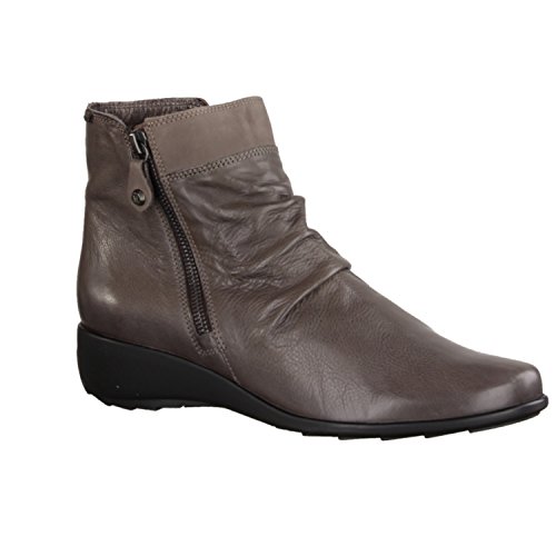 Mephisto Santina - Zapatos mujer cómodo botas, botines, Gris, cuero (texas/bucksoft) - gris, 41 EU, gris