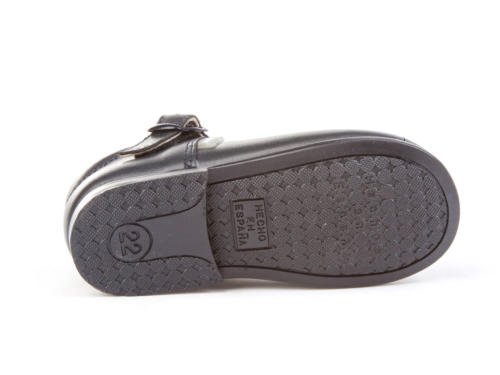 Merceditas de Cuero Color Marino para Niña. Marca AngelitoS. Modelo 500. Todo Piel. Calzado Infantil Hecho en España. Número 18