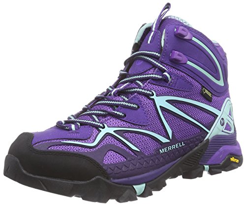 Merrell Capra Mid Sport GTX - Botas de Senderismo de Material sintético Mujer, Color Violeta, Talla 40