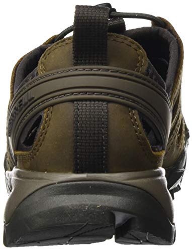 Merrell Choprock Leather Shandal, Zapatillas Impermeables para Mujer, Marrón (Brindle), 39 EU