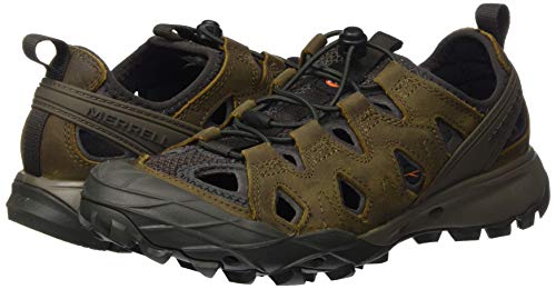Merrell Choprock Leather Shandal, Zapatillas Impermeables para Mujer, Marrón (Brindle), 39 EU