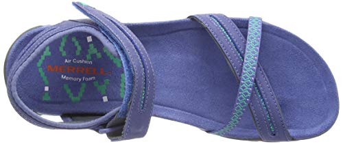 Merrell Terran Cross II, Sandalia con Pulsera para Mujer, Azul, 36 EU