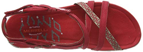 Merrell Terran Lattice Ii, Sandalia con Pulsera para Mujer, Rojo (Chilli Chilli), 38 EU