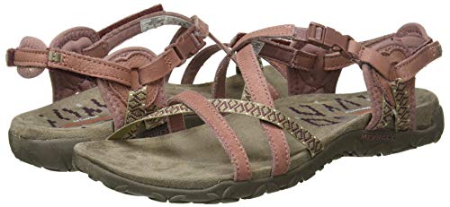 Merrell Terran Lattice II, Sandalias Deportivas Mujer, Rojo (Burlwood), 39 EU