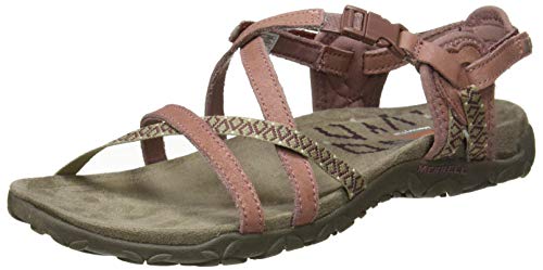 Merrell Terran Lattice II, Sandalias Deportivas Mujer, Rojo (Burlwood), 39 EU