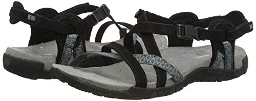 Merrell Terran Lattice Ii Tira de tobillo para Mujer, Negro, 39 EU