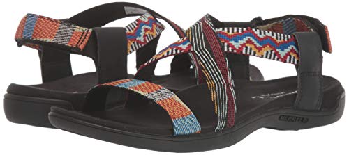 Merrell Women's District Kalbury Cross Strap Sandal, Multi, 5 M US