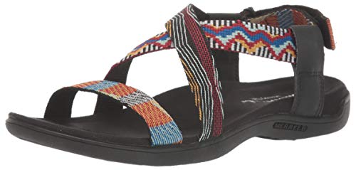 Merrell Women's District Kalbury Cross Strap Sandal, Multi, 5 M US