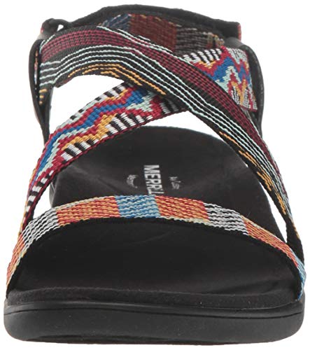 Merrell Women's District Kalbury Cross Strap Sandal, Multi, 5 M US