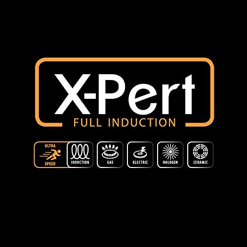 Metaltex XPERT Cacerola Baja Antiadherente Ilag 3 Capas, Full Induction Válido para Todo Tipo de Cocinas, Aluminio Fundido, Negro