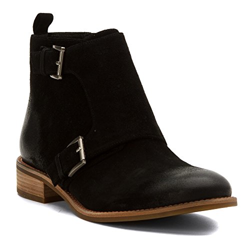 Michael Kors Adams Monk Straps Suede Booties Black 4