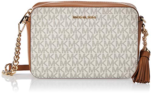 Michael Kors Crossbody, Bolso Bandolera para Mujer, Blanco (Vanilla), 15x10x5 centimeters (W x H x L)