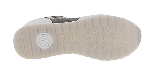 Michael Kors Zapatillas Deportivas para Mujer Billie Trainer con Logos Modelo 43S1BIFS1B Color Blanco/Marron (272 OpWhite/Brown). (Numeric_36_Point_5)