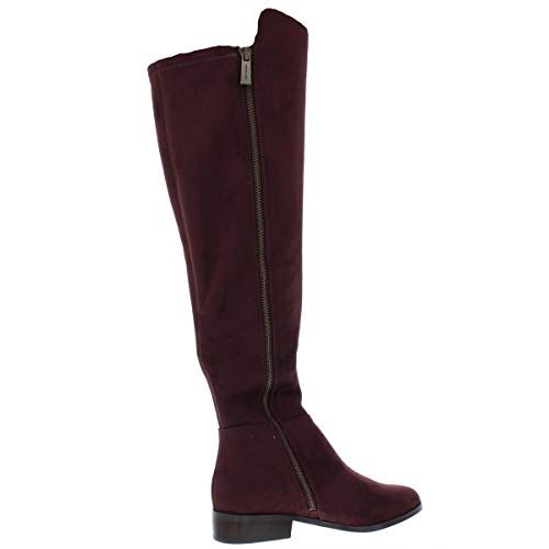 Michael Michael Kors Women's Knee High Bromley Riding Boots in Damson Burgundy (5M)