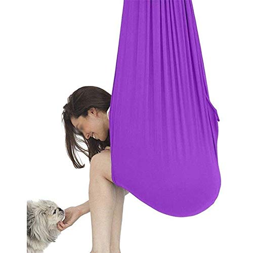 MiduoHu Hamaca Oscilación De AbrazoTerapia para Niños Adultos Columpios Infantiles para Autismo,TDAH,Aspergers E Integración Sensorial (Color : Purple)