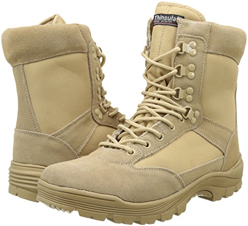 Mil-Tec Tactical Boot con Cremallera YKK 45, Caqui