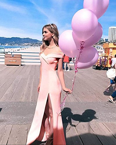 Minetom Mujer Elegante Cuello En V Sin Mangas Cintura Alta Novia Bodas Vestidos Largos De Fiesta Noche Cóctel Dulce Sin Tirantes Maxi Dress Rosa ES 40