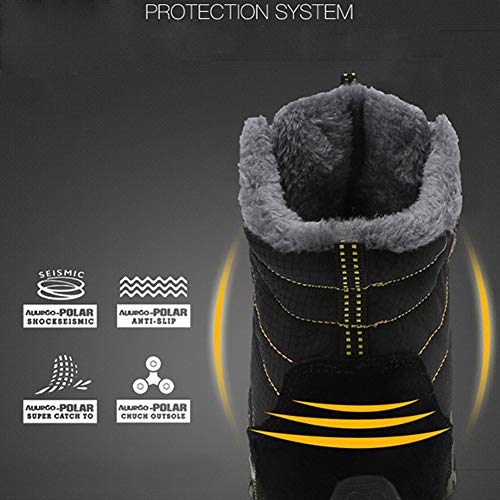 Minetom Zapatillas de Trekking para Hombres Mujeres Zapatillas de Senderismo Unisex Botas de Montaña Antideslizantes AL Aire Libre Zapatillas de Deporte Negro 42 EU