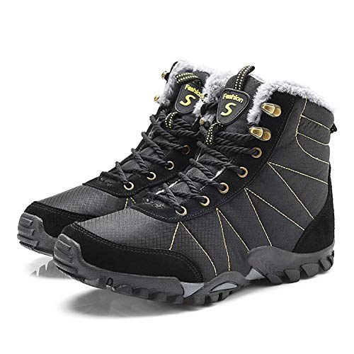 Minetom Zapatillas de Trekking para Hombres Mujeres Zapatillas de Senderismo Unisex Botas de Montaña Antideslizantes AL Aire Libre Zapatillas de Deporte Negro 42 EU