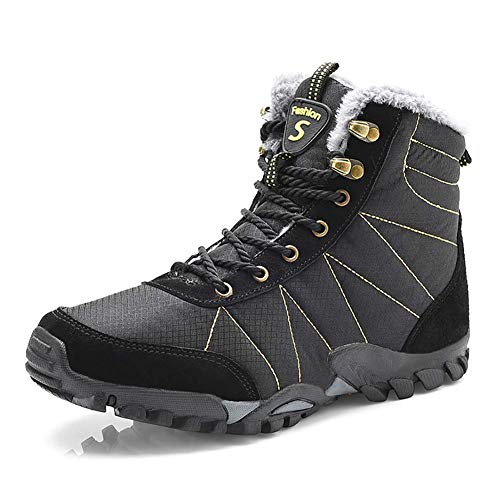 Minetom Zapatillas de Trekking para Hombres Mujeres Zapatillas de Senderismo Unisex Botas de Montaña Antideslizantes AL Aire Libre Zapatillas de Deporte Negro 42 EU