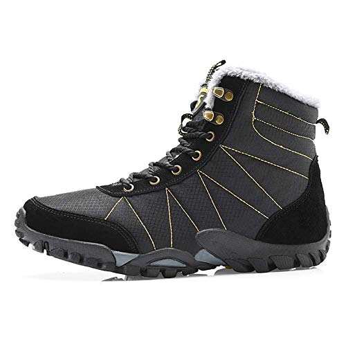 Minetom Zapatillas de Trekking para Hombres Mujeres Zapatillas de Senderismo Unisex Botas de Montaña Antideslizantes AL Aire Libre Zapatillas de Deporte Negro 42 EU