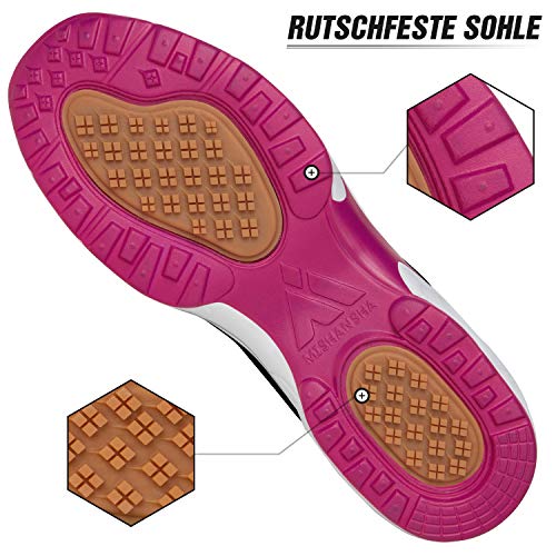 Mishansha Air Zapatillas de Deportes Mujer Ligeros Zapatos de Correr Femenino Antideslizante Calzado Gimnasio Sneakers Fitness Rosa, Gr.38 EU